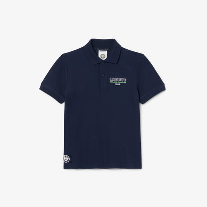 Lacoste Rolland Garros Çocuk Baskılı Lacivert Polo