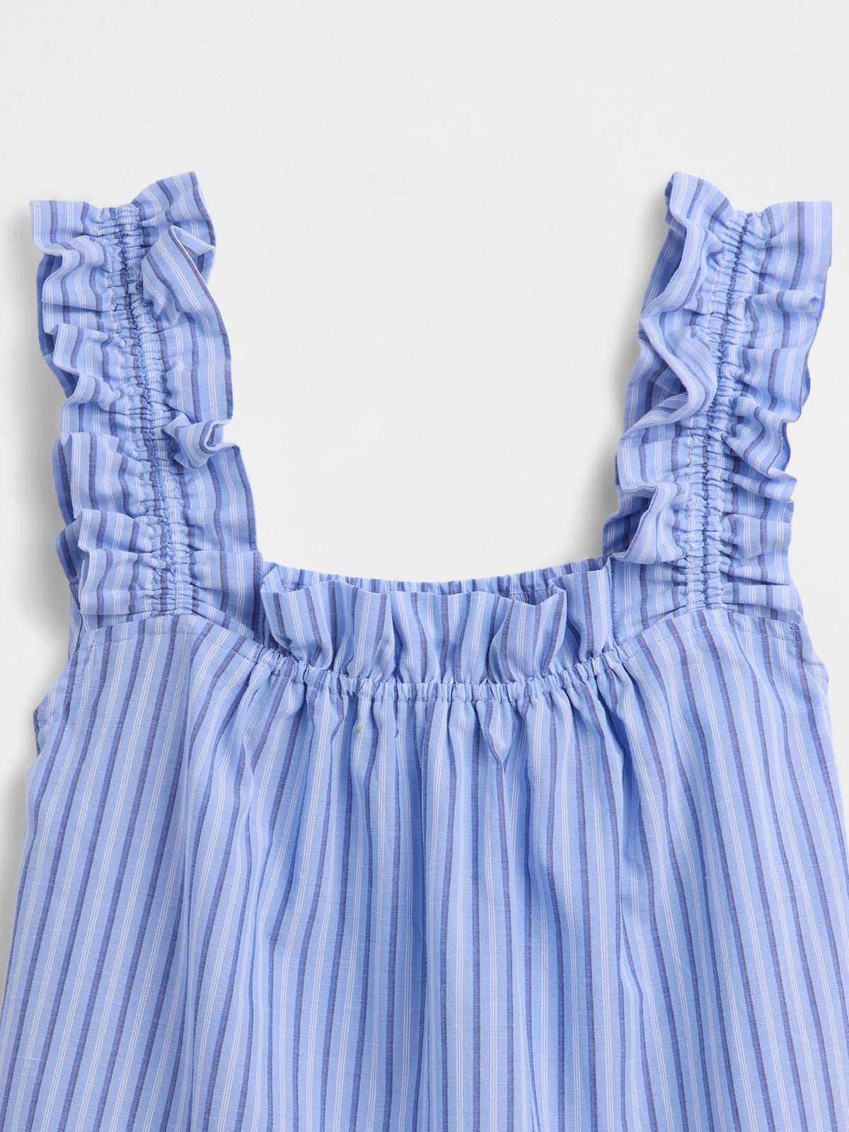 Çok Renkli Fırfırlı Poplin Pijama Üst