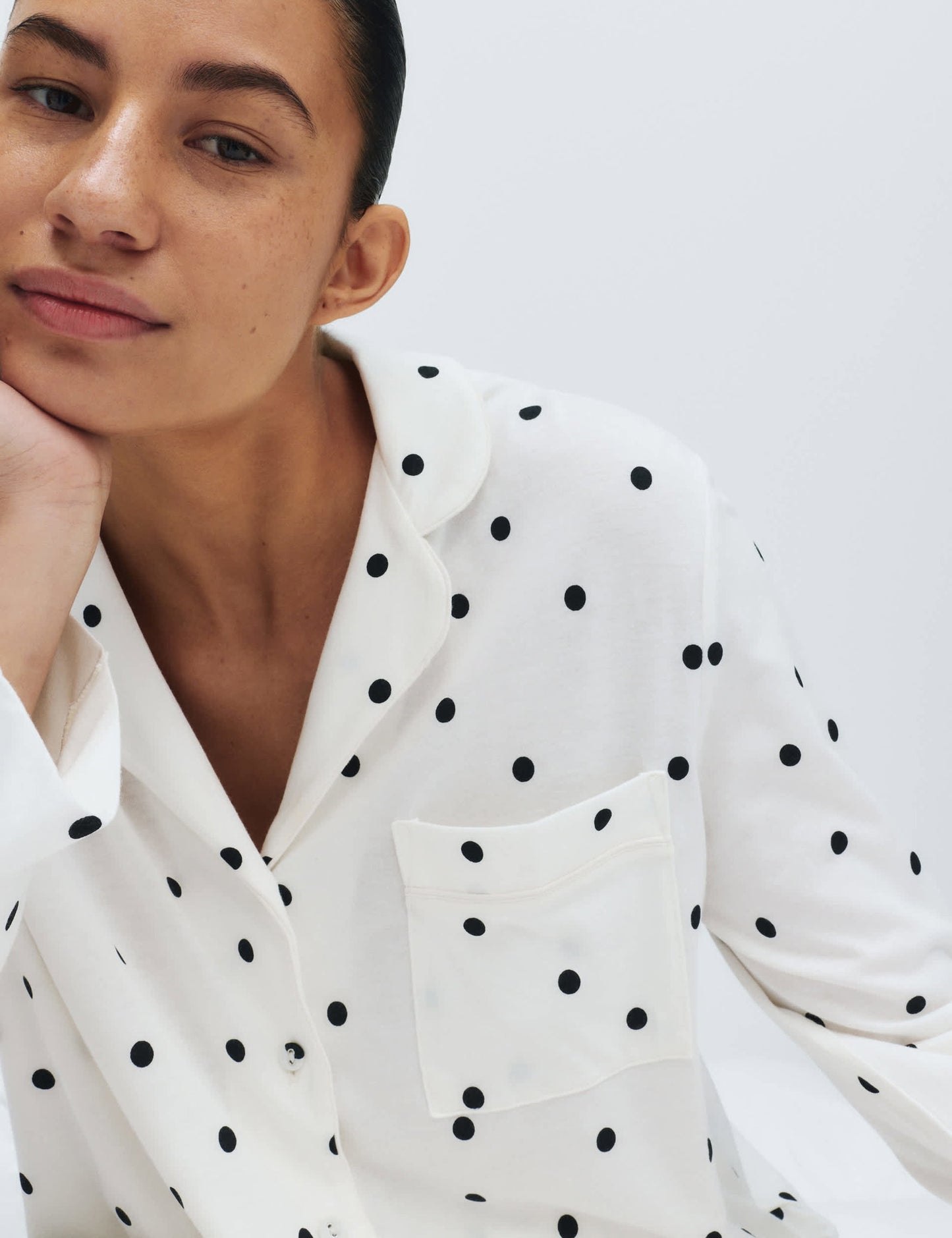 Pamuklu Kalp Detaylı Pijama Takımı