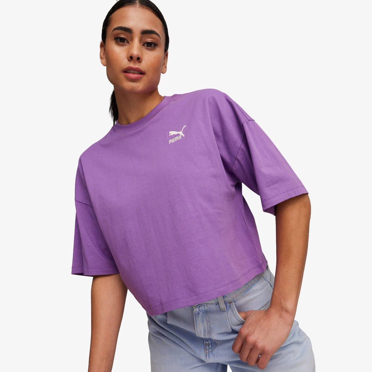 Puma Better Classsic Kadın Mor T-shirt