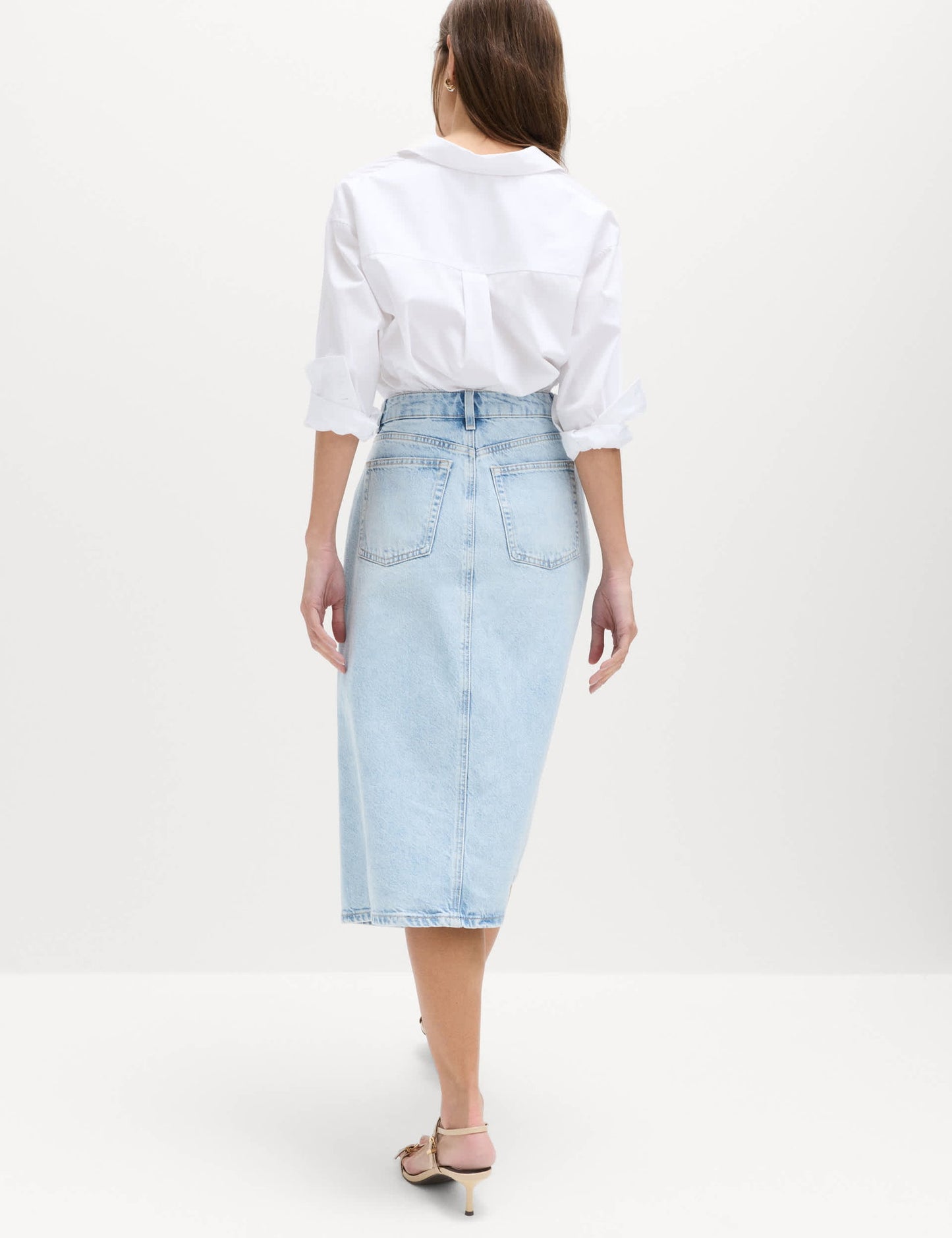 Denim Midi Etek