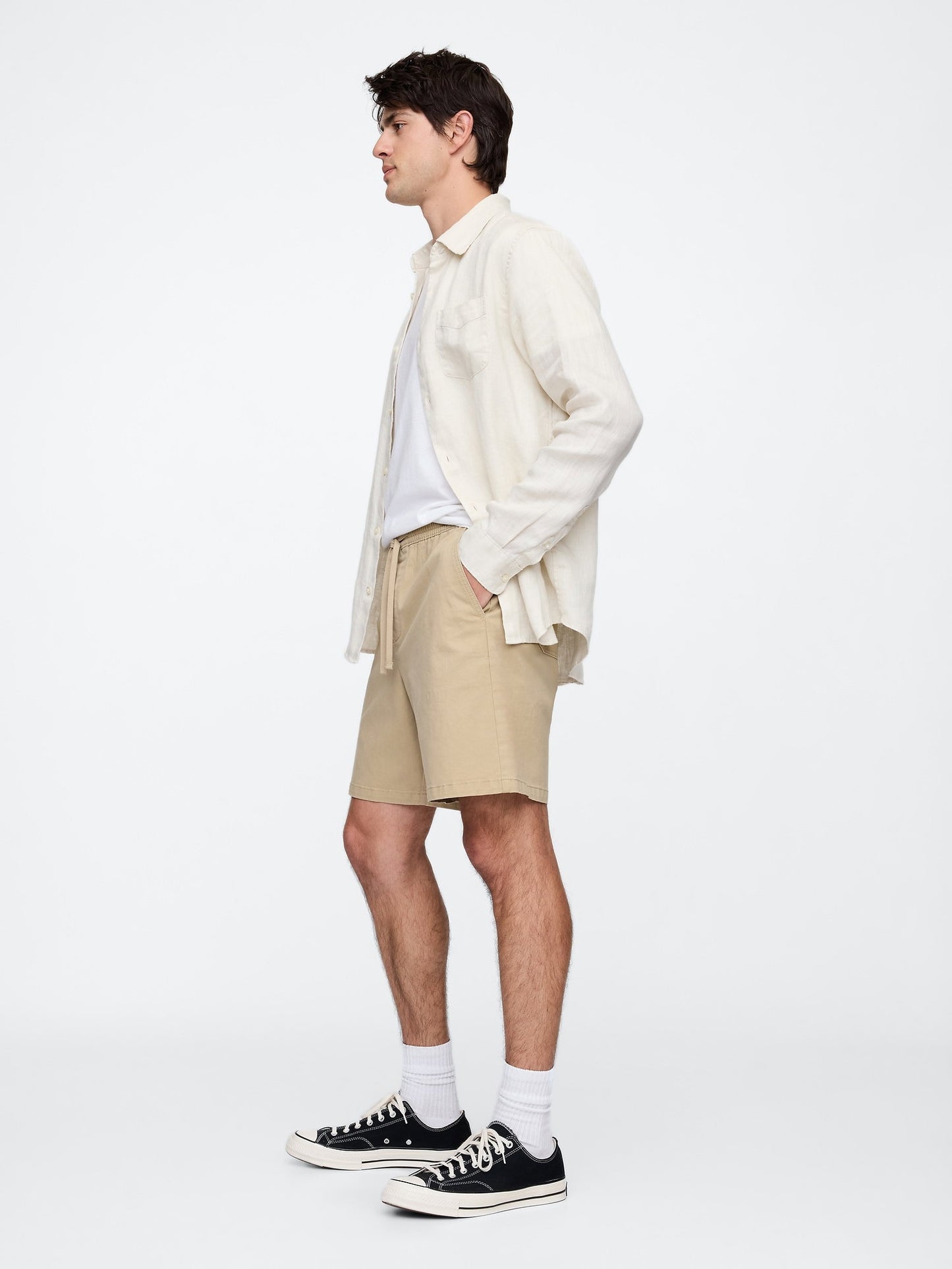 Açık Kahverengi 7 Essential Pull-on Khaki Şort