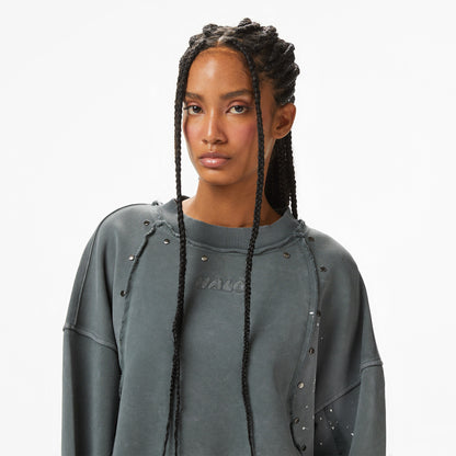 Les Benjamins Essentials 303 Kadın Gri Sweatshirt