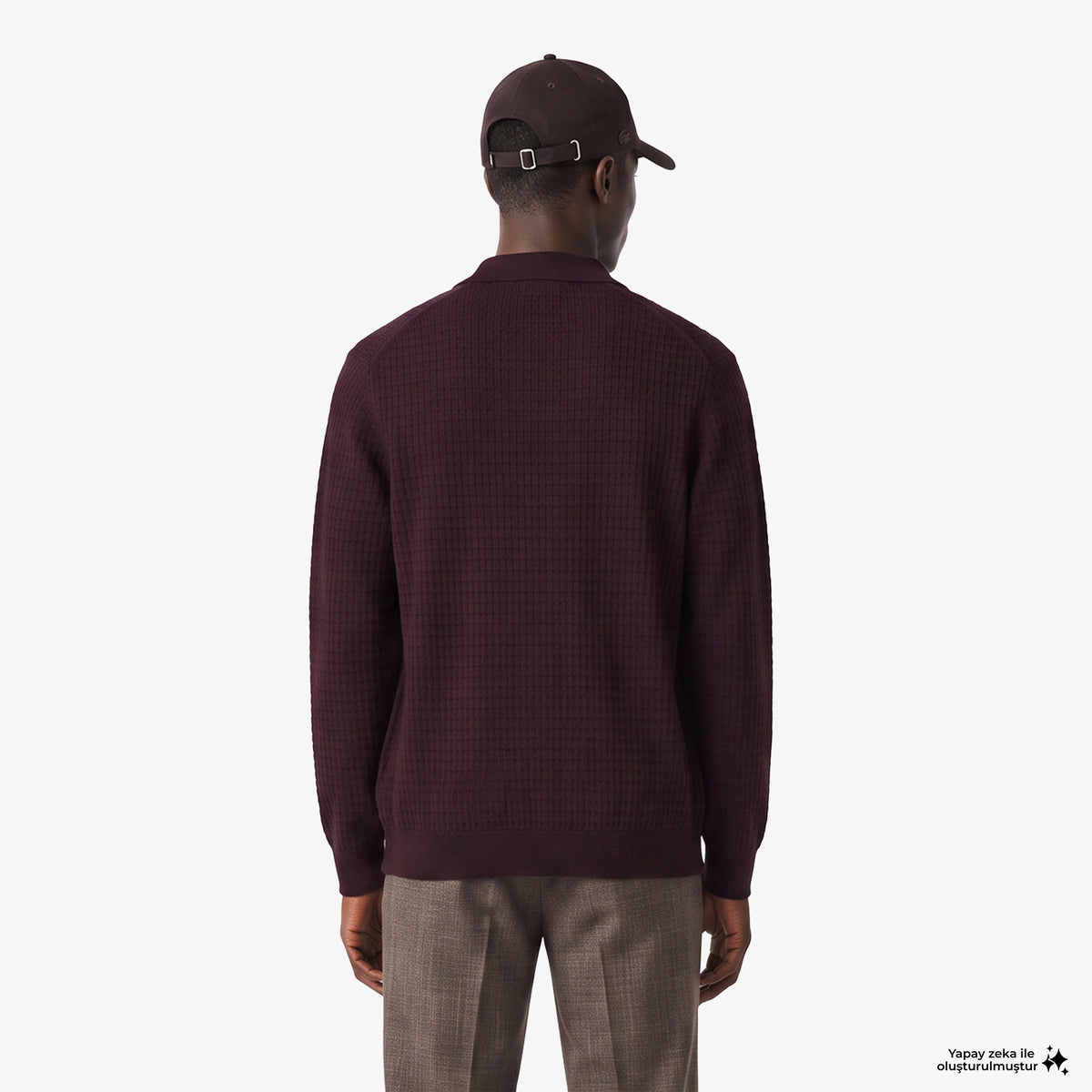 Lacoste Regular Fit Erkek Bordo Kazak