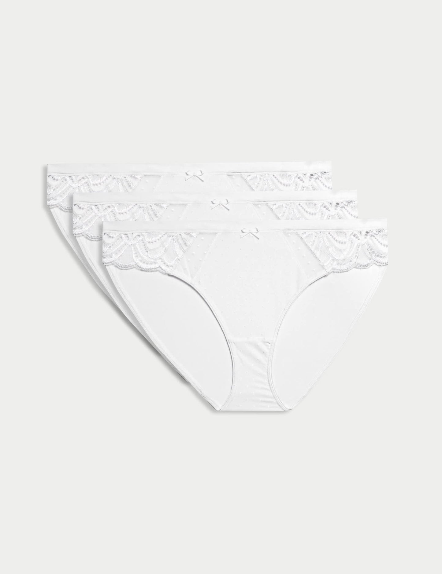 3'lü Amelia Dantelli Bikini Külot Seti