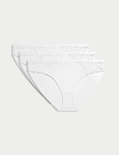 3'lü Amelia Dantelli Bikini Külot Seti