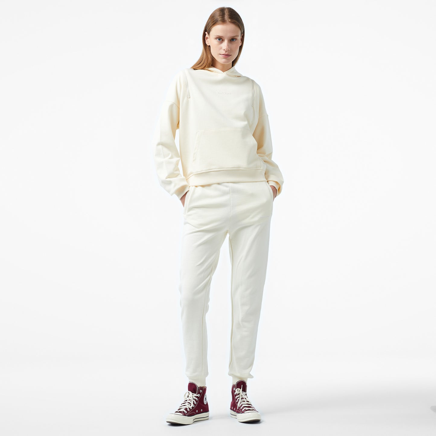 United4 Classic Kadın Krem Sweatshirt
