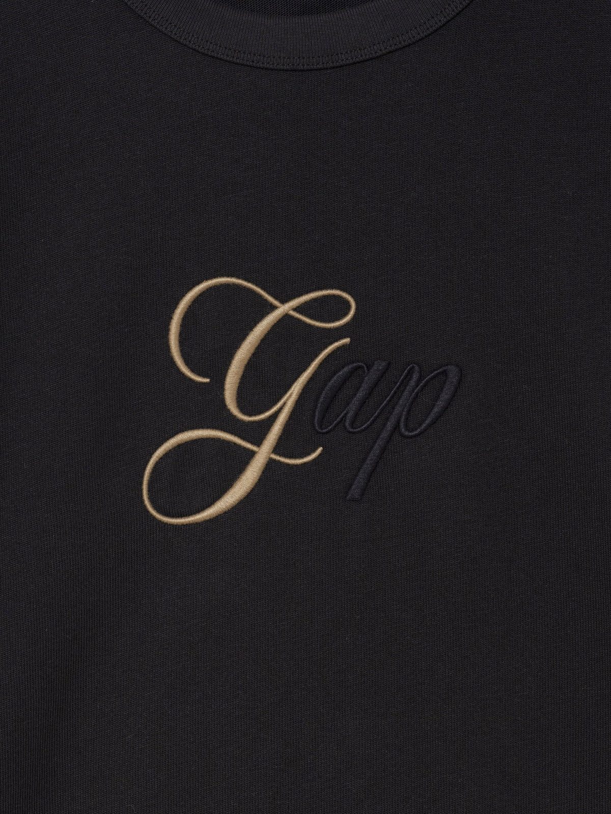 Siyah Heavyweight Tonal Gap Logo T-shirt