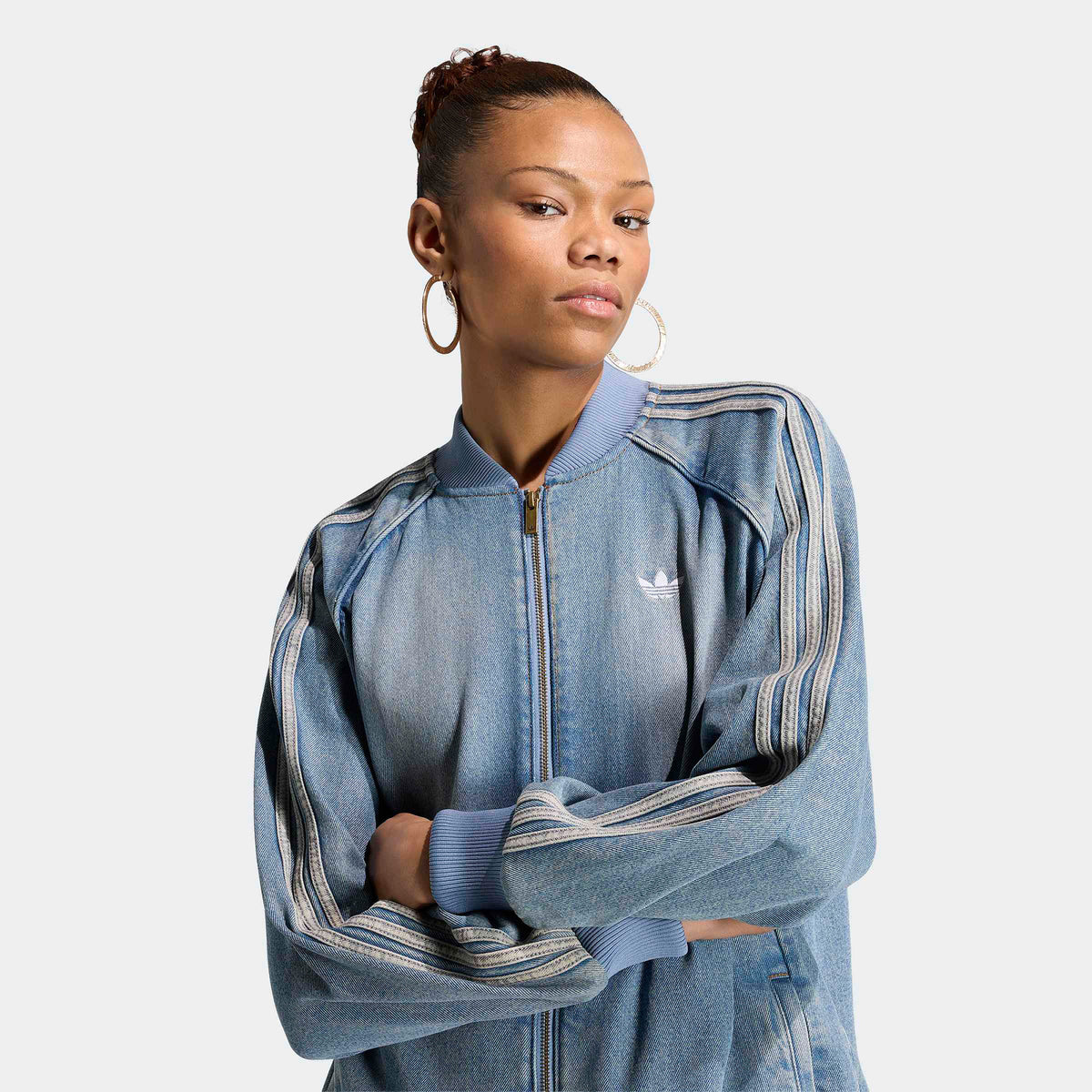Adidas Oversized Denim Kadın Mavi Ceket