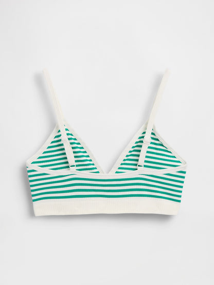 Yeşil Seamless Fitilli Triangle Bralet