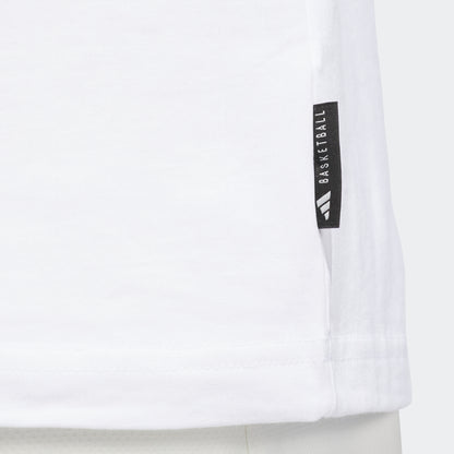 Adidas Crest Basketball Graphic Erkek Beyaz T-shirt