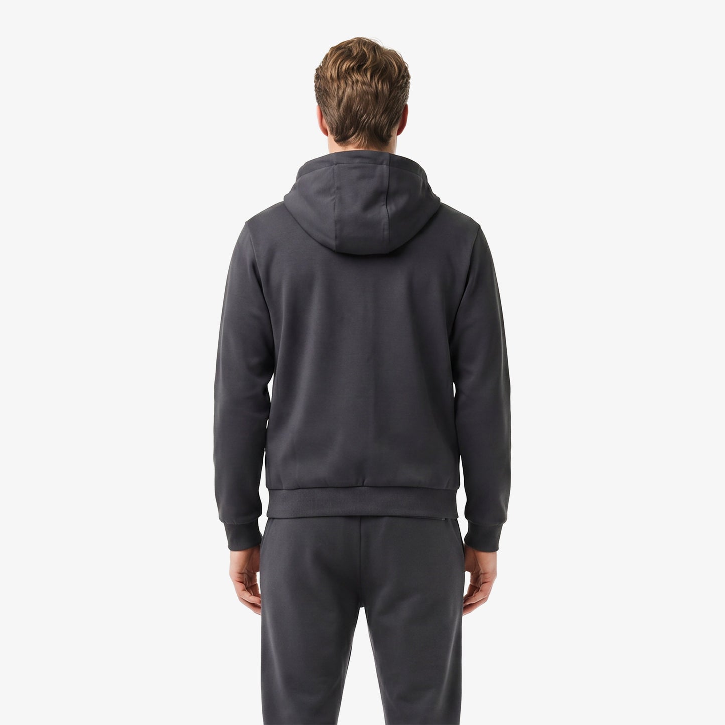 Lacoste Regular Fit Dik Yaka Renk Bloklu Erkek Gri Sweatshirt