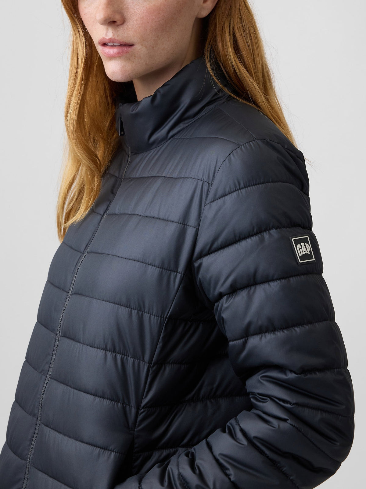 Siyah Relaxed Puffer Şişme Mont