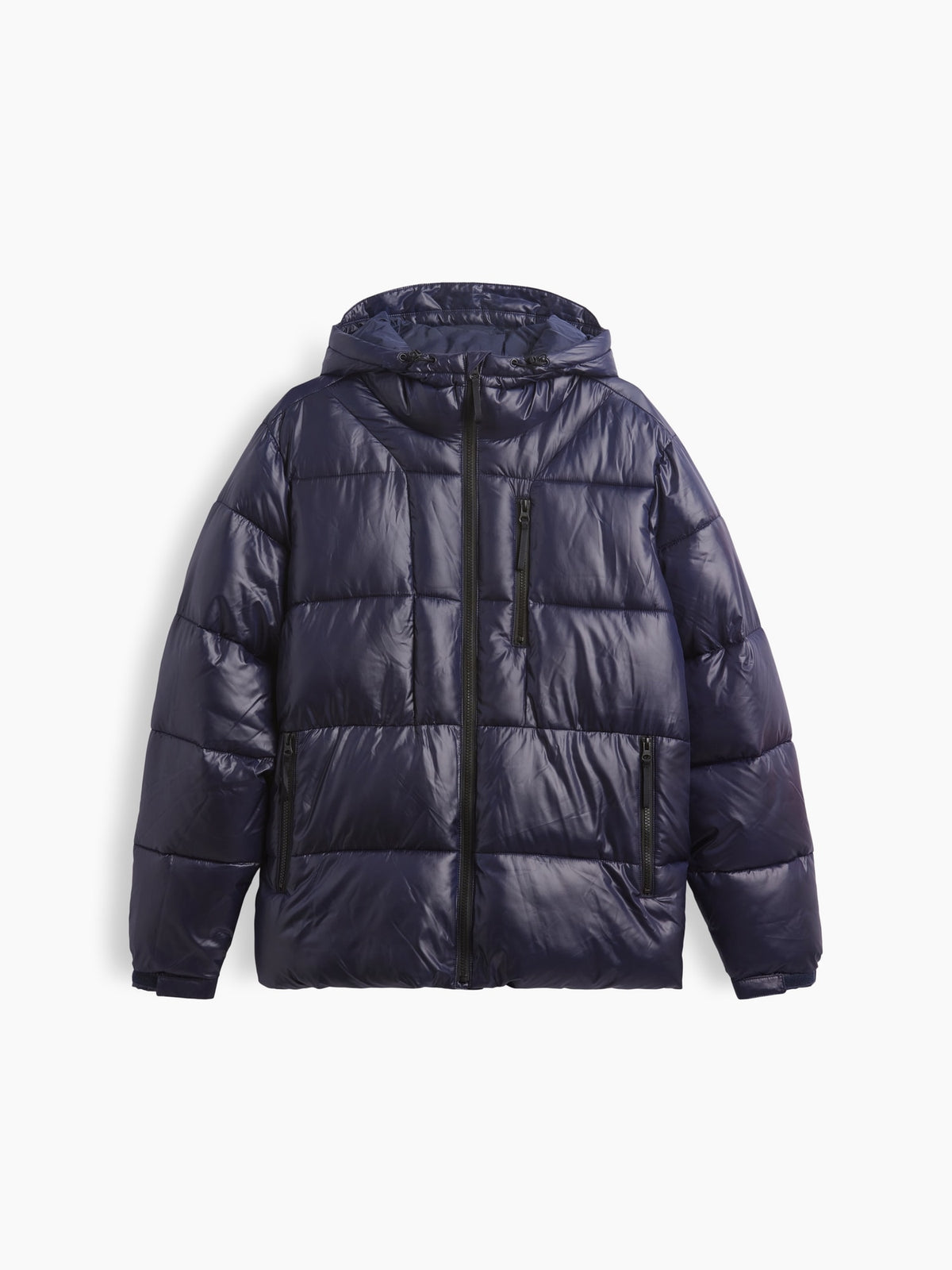Lacivert Recycled Heavyweight Puffer Şişme Mont