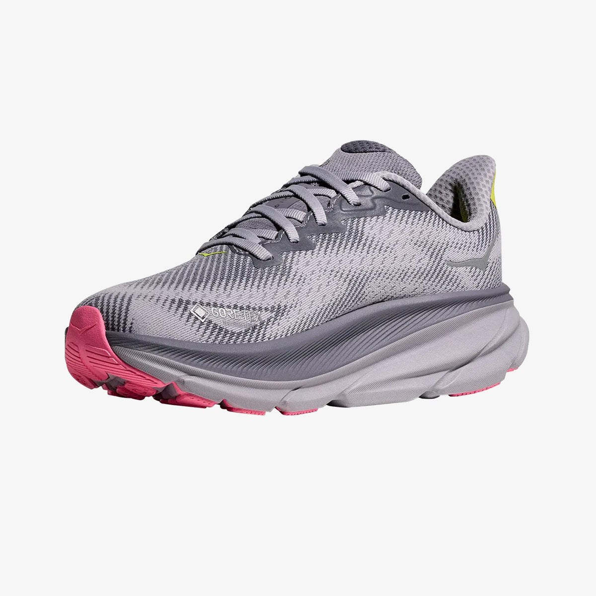 Hoka Clifton 9 Gore-tex Kadın Gri Yol Koşusu Ayakkabısı