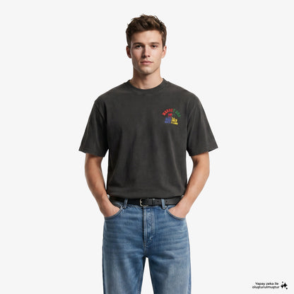 Market Smiley Foul Play Erkek Siyah T-shirt