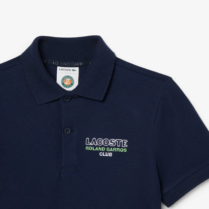 Lacoste Rolland Garros Çocuk Baskılı Lacivert Polo