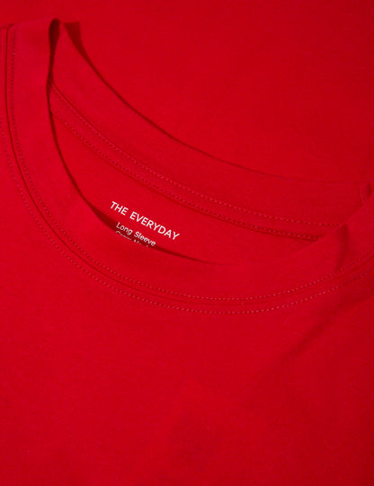 Saf Pamuklu Uzun Kollu T-shirt