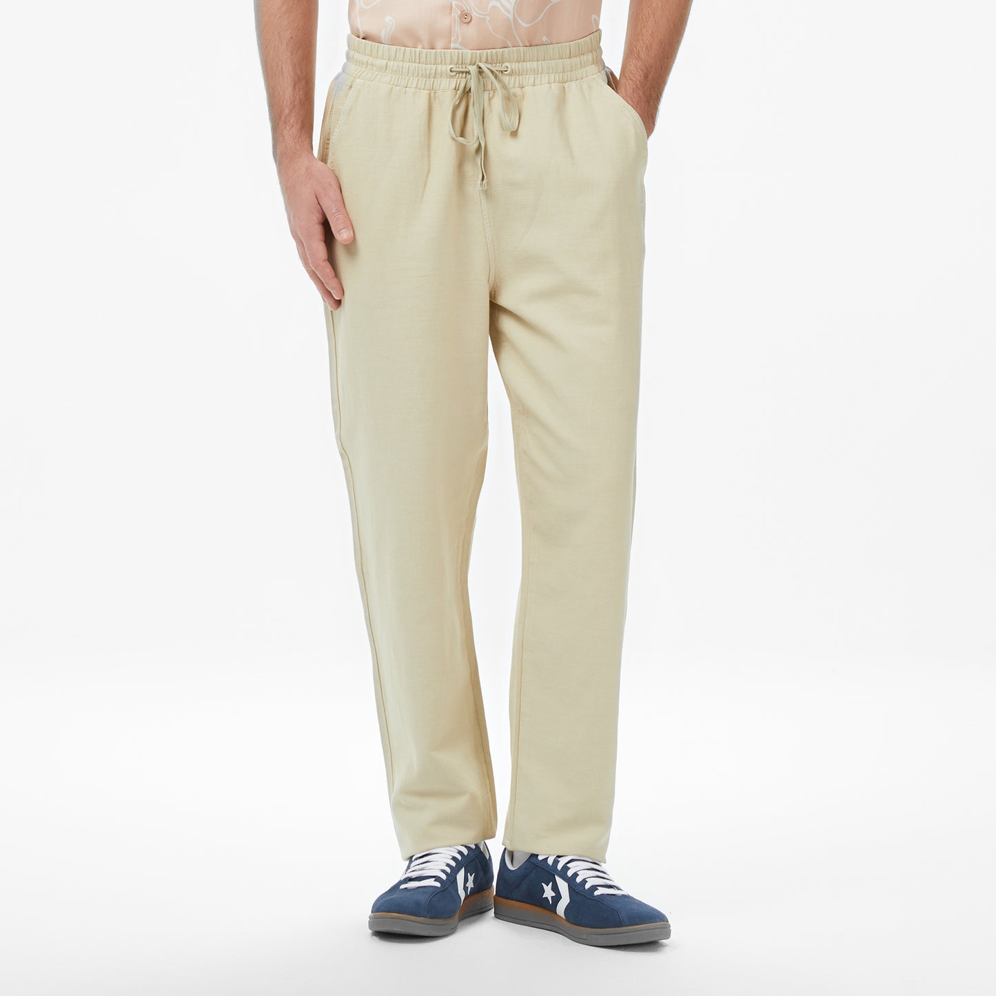 United4 Regular Fit Erkek Krem Pantolon