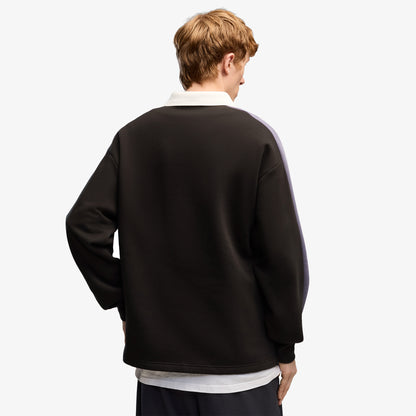 Puma T7 Relaxed Polo Crew Erkek Siyah Sweatshirt