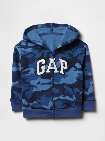 Kamuflaj Gap Logo Relaxed Fermuarlı Sweatshirt