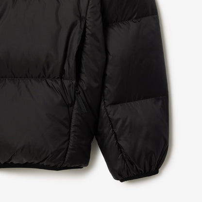 Lacoste Erkek Relaxed Fit Kapüşonlu Siyah Şişme Mont