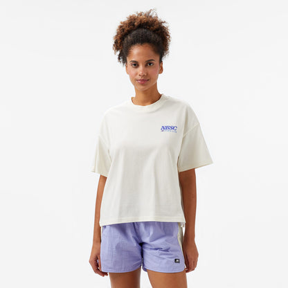 New Balance Lifestyle Kadın Bej T-shirt