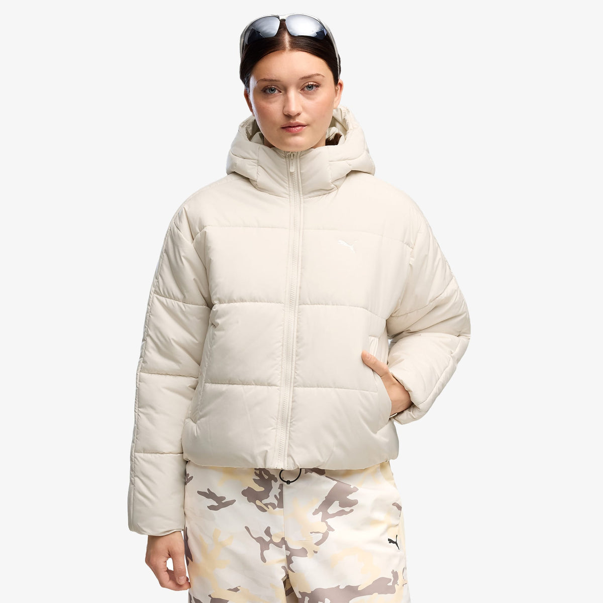 Puma Essential Relaxed Padded Kadın Krem Ceket