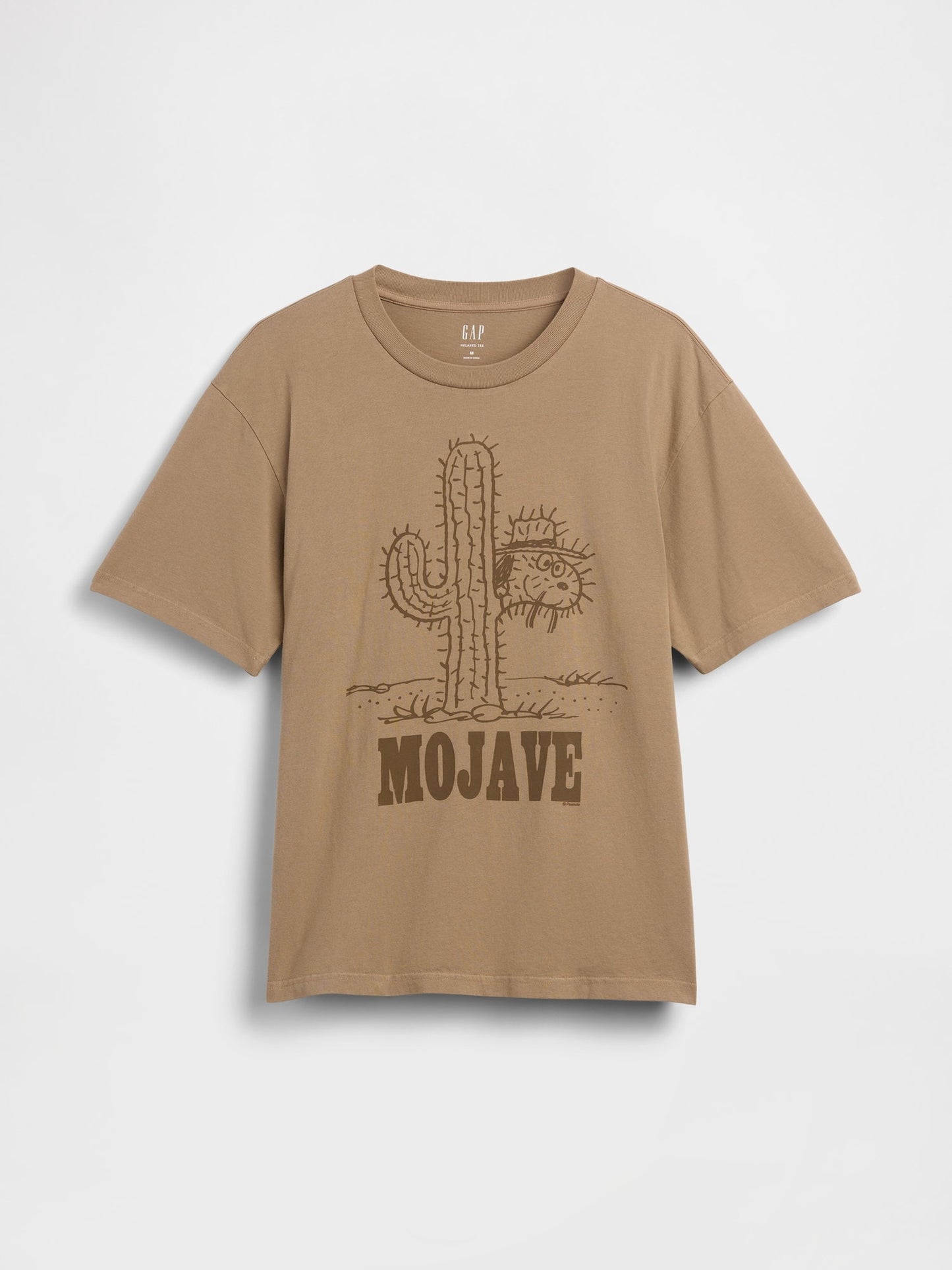 Açık Kahverengi Snoopy Mojave Relaxed Grafik T-shirt
