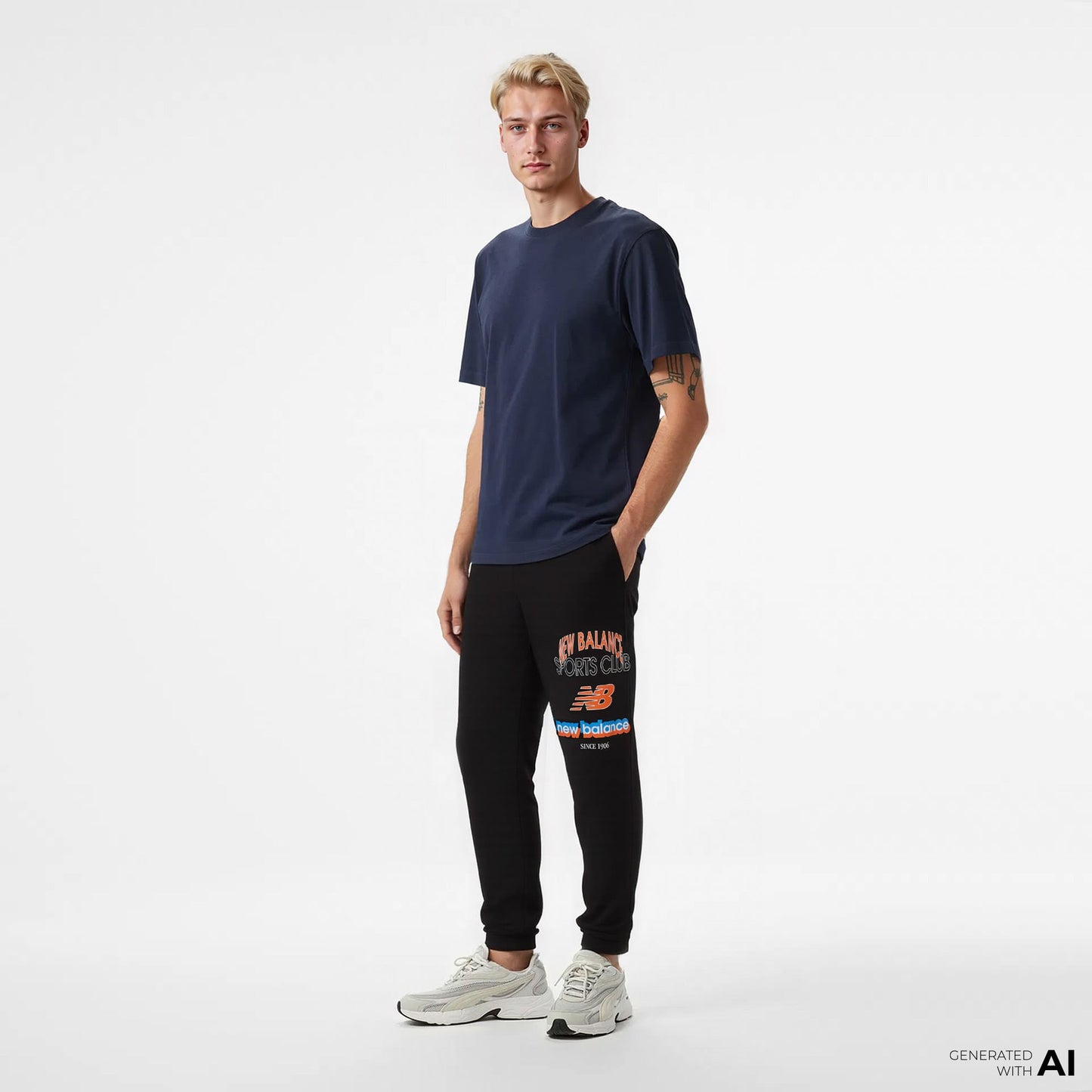 New Balance Lifestyle Erkek Siyah Eşofman Altı