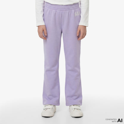 Gap V-bootcut Logo Çocuk Mor Eşofman Altı