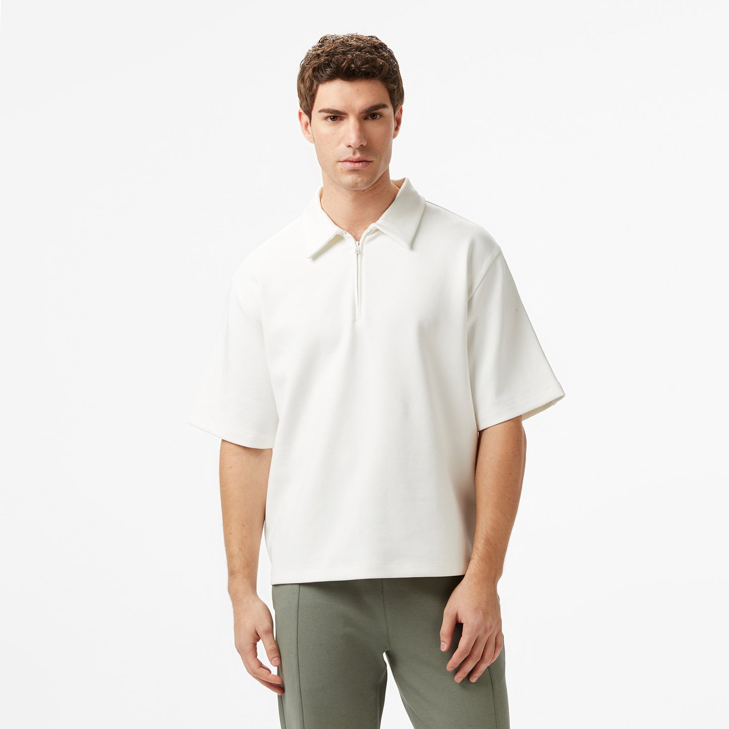 Nautica Erkek Krem Regular Fit Polo Yaka T-shirt