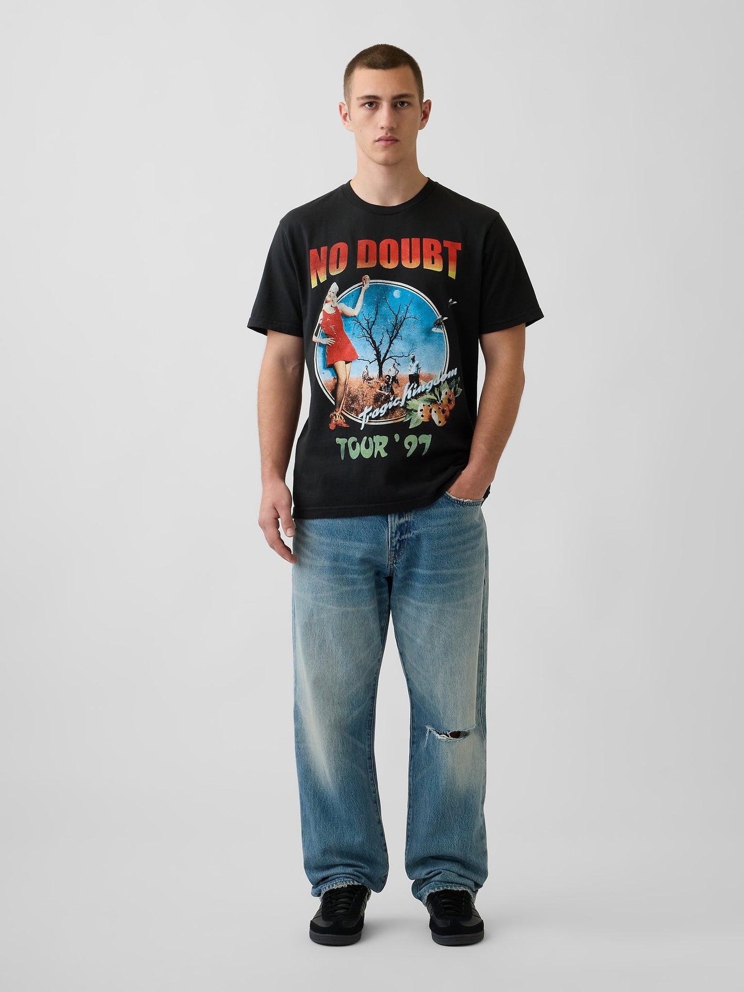 Siyah No Doubt Relaxed Grafik Baskılı T-shirt