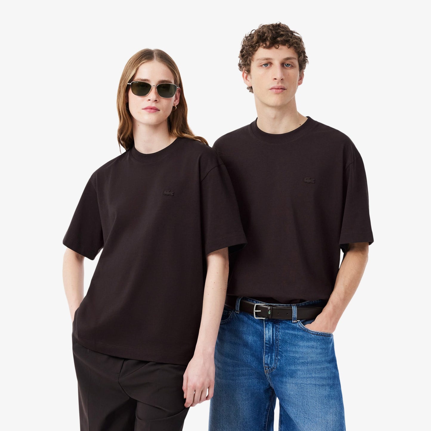 Lacoste Loose Fit Erkek Kahverengi T-shirt