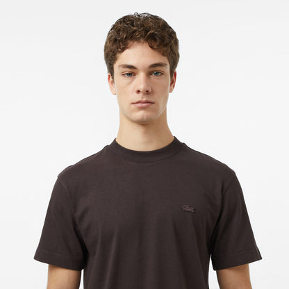 Lacoste Erkek Relaxed Fit Bisiklet Yaka Kahverengi T-shirt