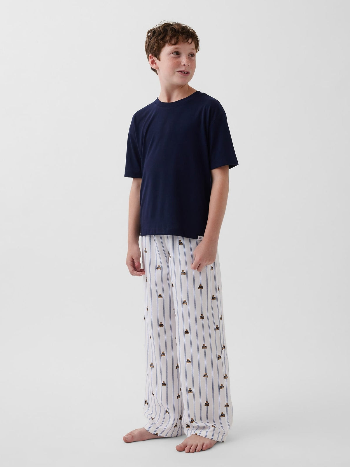 Beyaz Recycled Flannel Pijama Altı