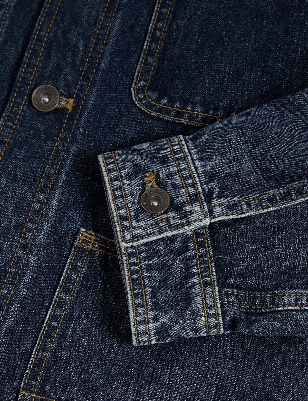 Saf Pamuklu Klasik Denim Ceket