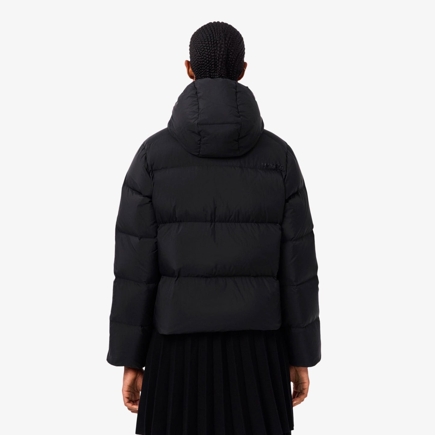 Lacoste Relaxed Fit Kapüşonlu Kadın Siyah Mont