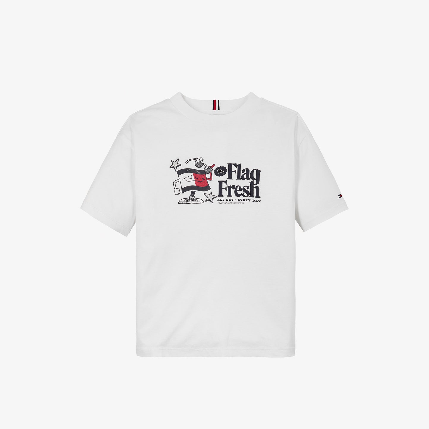 Tommy Jeans Flag Fresh Çocuk Beyaz T-shirt