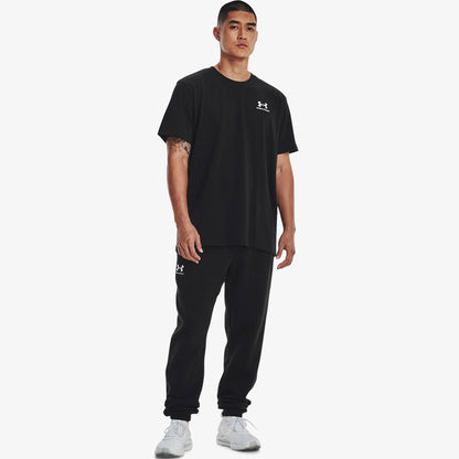 Under Armour Logo Nakışlı Heavyweight Siyah Kısa Kollu Erkek T?shirt