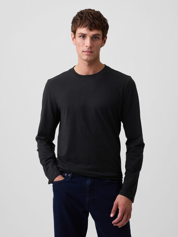 Lacivert Uzun Kollu Everyday Soft T-shirt