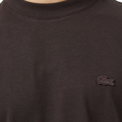 Lacoste Erkek Relaxed Fit Bisiklet Yaka Kahverengi T-shirt