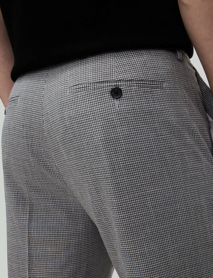 Tailored Fit Desenli Düz Pantolon