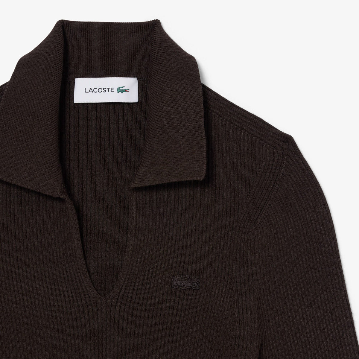 Lacoste Slim Fit Kadın Kahverengi Triko