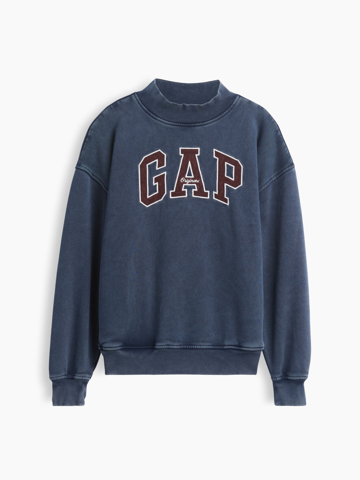 Gri Vintagesoft Oversized Mockneck Logo Sweatshirt