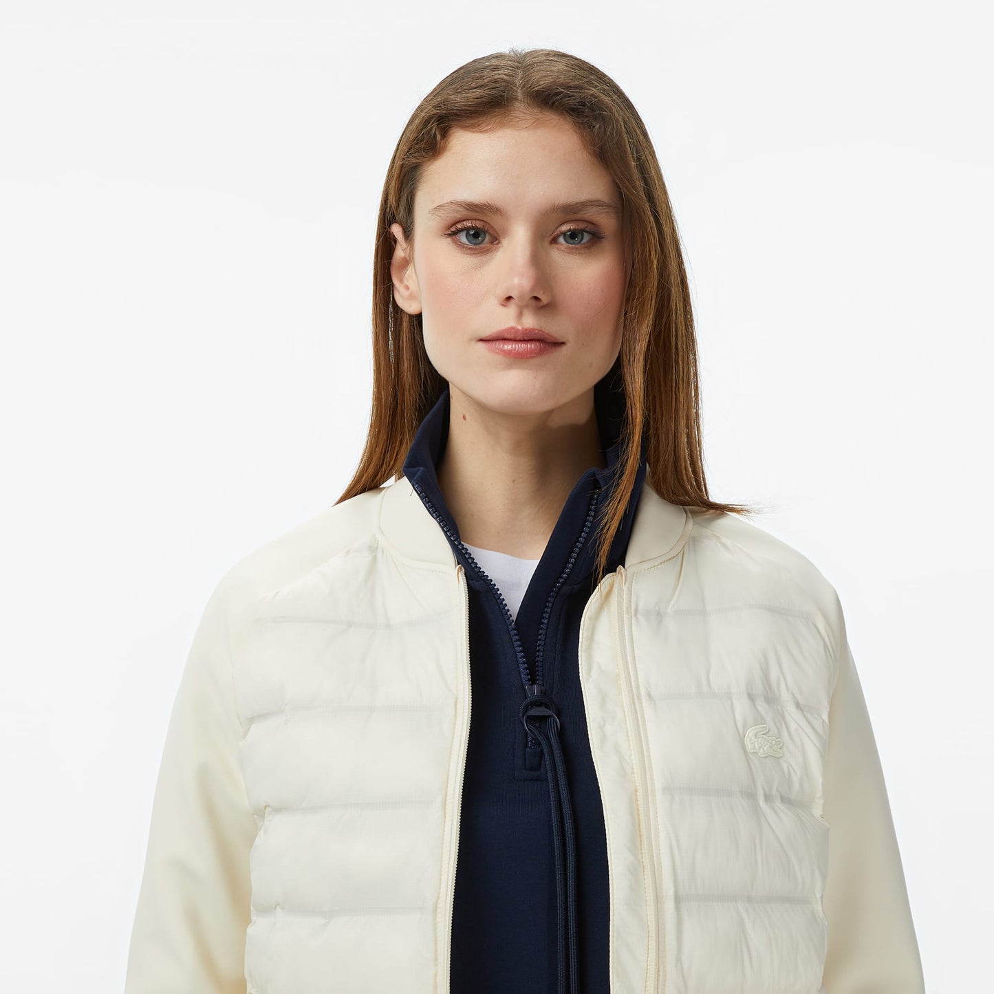 Lacoste Regular Fit Kadın Beyaz Ceket