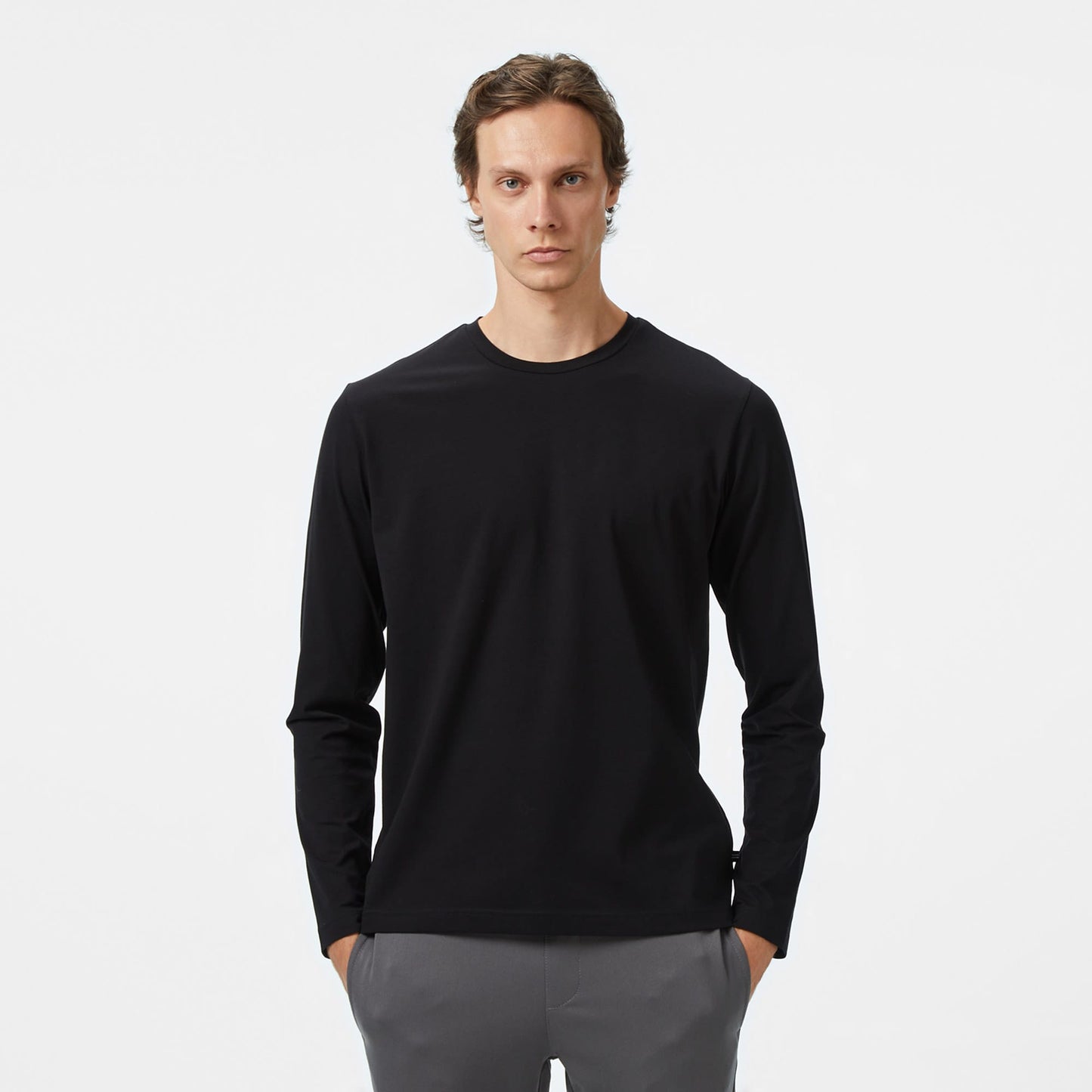 Nautica Erkek Siyah Classic Fit Uzun Kollu T-shirt