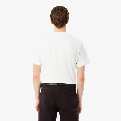 Lacoste Erkek Classic Fit Bisiklet Yaka Beyaz T-shirt