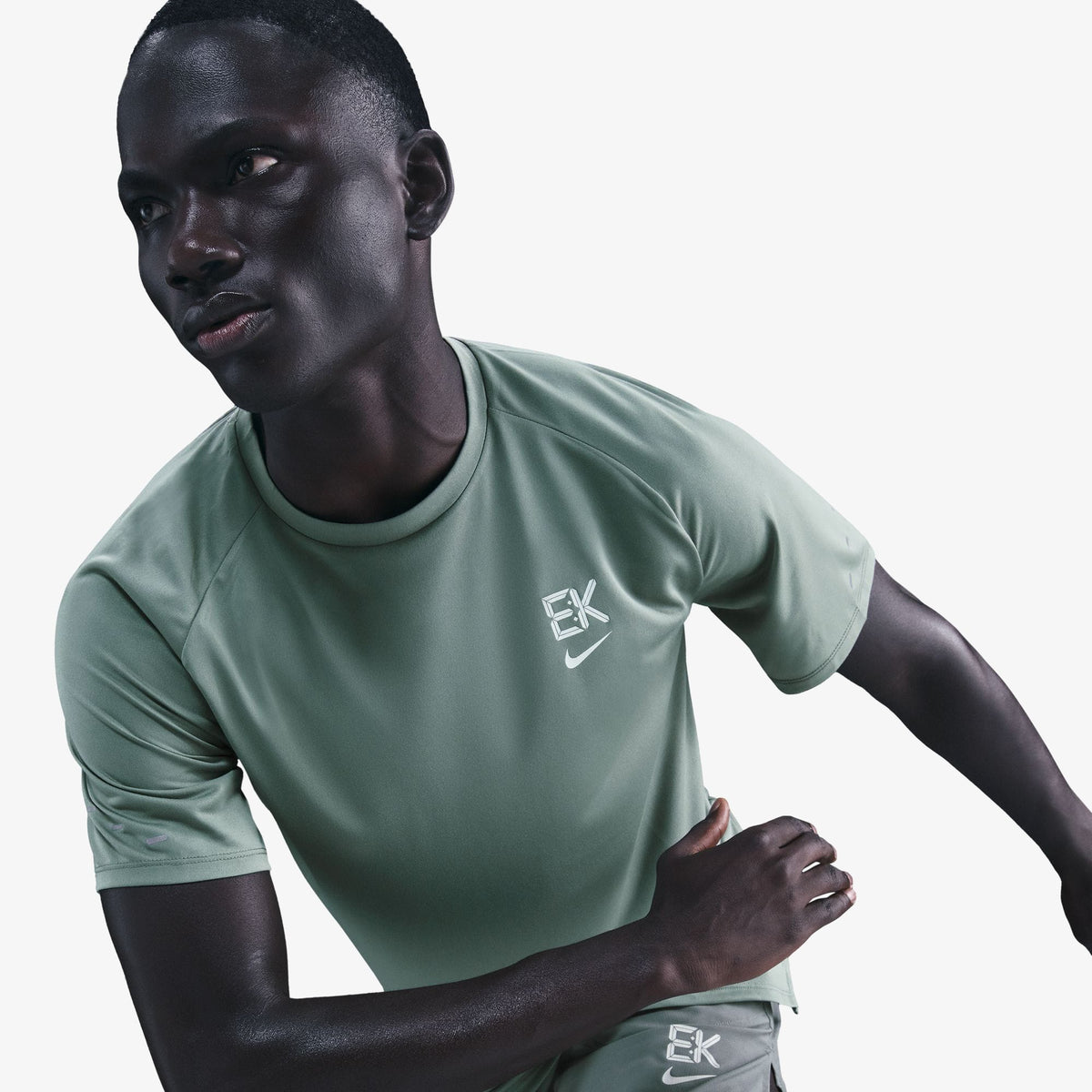 Nike Stride Eliud Kipchoge Erkek Yeşil Koşu T-shirt