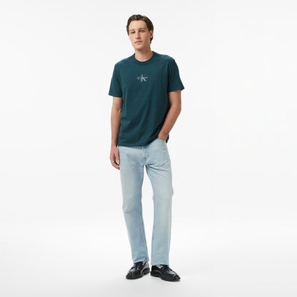 Calvin Klein 30s Micro Monologo Graphic Erkek Yeşil T-shirt
